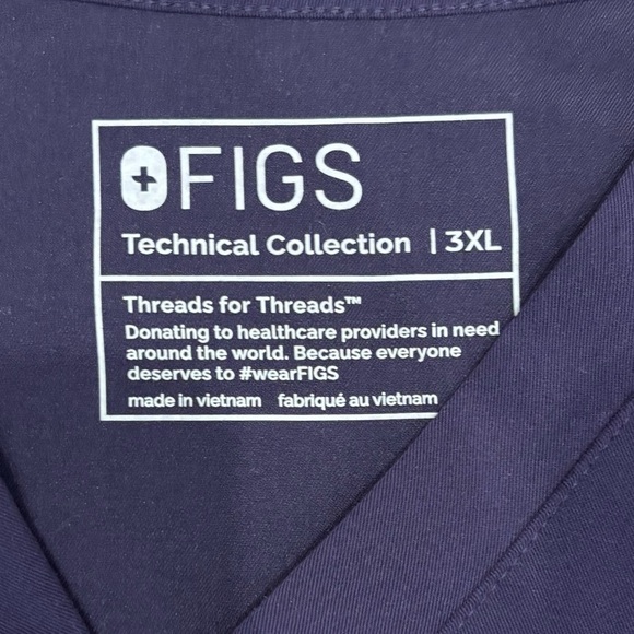 Figs The Technical Collection Casma Scrub Top Dark Violet Sz 3xl 1sw100002 - Picture 5 of 7
